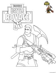 Print Fortnite Battle Royale Coloring Pages