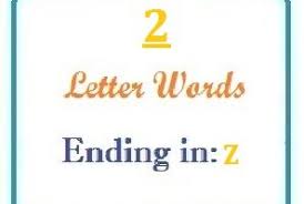 Words beginning with z that have 5 or fewer letters ; 2 Letter Words With Z Letterword Com