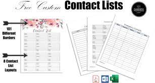 So, what exactly are academic strengths, you ask? Free Editable Contact List Template Editable Pdf Word Image