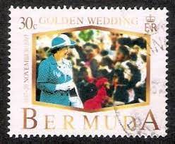 Stamp Queen Elizabeth Ii With Crowd Bermuda Queen Elizabeth Ii And Prince Philip 50th Wedding Anniv Mibm 727snb Queen Elizabeth Ii Stamp Elizabeth Ii