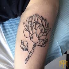 Protea Tattoo By Luke Smith From Trade Mark Tattoo Durban South Africa Africa Tattoos Tattoos Mark Tattoo
