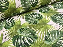 Grun Palm Blatter Baumwolle Stoff Fur Vorhang Polster Grun Tropical Leaf 140 Cm Meterware Tropische Blatter Vorhange Baumwolle