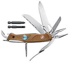 Wenger 16324 Swiss Army Mike Horn Pocket Knife Brown