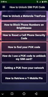 If you can't unlock your sim card using the sim pin or puk code or . Guide For Unlock Sim Puk Code For Android Apk Download