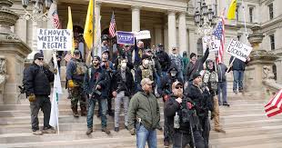 Lock her up!': Anti-Whitmer coronavirus lockdown protestors swarm ...