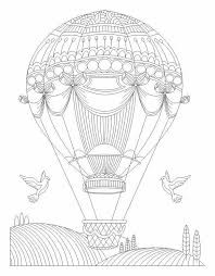Relax With Art Colouring For Adults Air Balloon Tattoo Coloring Pages Coloring Book Pages