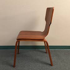 West elm tripod side table antique (raw) brass 15diam. West Elm Stackable Bentwood Dining Chairs Set Of Six Chairish