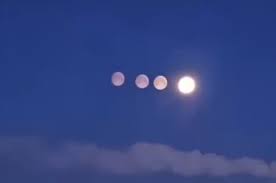 Raro efecto óptico muestra cuatro “lunas” alineadas en San Petersburgo