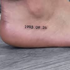 Birth Year Tattoo Designs Ankle Date Tattoo On The Ankle Ankle Tattoo Designs Date Tattoos Ankle Tattoo Small