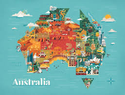 Adobe Illustrator Photoshop Tutorial Design A Vector Map Packed With Creatures And Landmarks Digital Arts Illustrator Tutorials Map Collage Australia Map