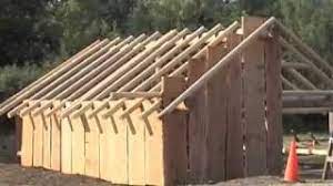 Building A Native American Plank House - Youtube