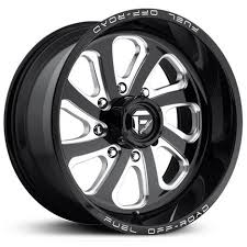 Black 8 Lug Wheels Fuel D587 Flow 8 Lug Wheels Gloss Black Milled Fuel Wheels Wheel Rims Fuel Rims