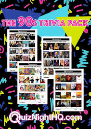 This period in time gave us the most popular cartoons in history which became a huge part of pop culture. 90s Trivia 4 Pack Quiznighthq