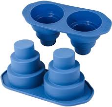 Buy Webake Mini 3 Tier Cake Pan Silicone Tier Cake Molds 2 Pack Blue Molds For Small Smash Cake Cupcake For Birthday Baby Shower Wedding 3 8 Inch Dia Online In Usa B096x5c9yn