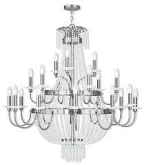 21 Light Brushed Nickel Foyer Chandelier 1m6ua Carol S Lighting