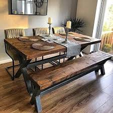 Pin By Andrea Moreno On Home In 2020 Steel Dining Table Dining Table Rustic Dining Table