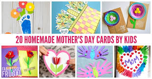 Find mother's day craft ideas, including homemade gifts, coupons, desk organizers, and more. 20 Easy Homemade Mother S Day Card Ideas For Kids Fabulessly Frugal