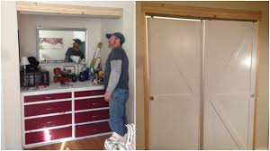 Double doors are perfect for large closets like the one featured on housefulofhandmade. Remodelaholic How To Make Bypass Closet Doors Into Sliding Faux Barn Doors