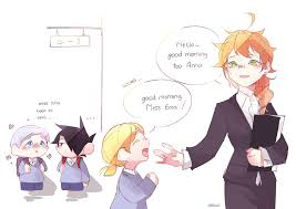 Personally i love how ray acts towards emma but it doesnt seem romantic. Emma Como Maestra Norman Norman The Promised Neverland Facebook