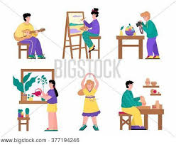 Choose from 2600+ hobbies graphic resources and download in the form of png, eps, ai or psd. Set People Cartoon Vector Photo Free Trial Bigstock