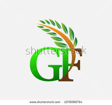 Initial Letter Logo Gf Agriculture Wheat Logo Template Vector Icon Design Colored Green And Brown Letter Logo Initial Letters Lettering