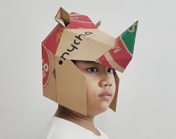 Futuristic Backpack Cardboard Craft Template DIY Plan