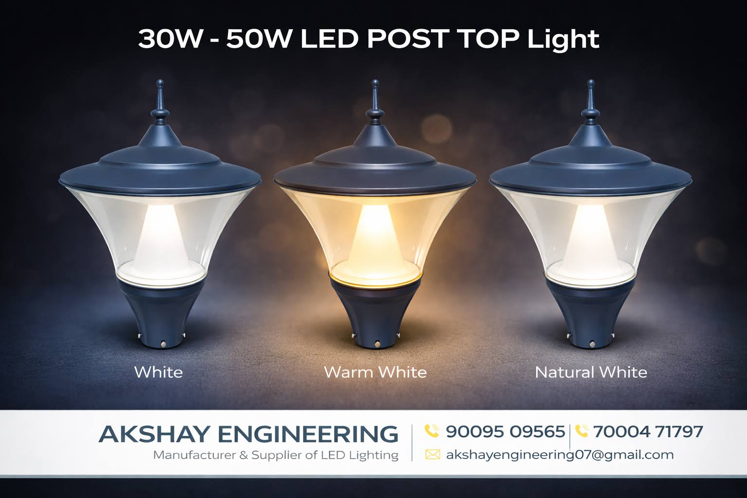 30W–50W LED POST TOP Lamp LIGHT | LED Garden Light | product image