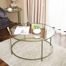 Black And Gold Side Table Uk Vasagle Round Coffee Table Glass Table With Golden Iron Frame Living Room Table Sofa Table Robust Te Living Room Table Modern Side Table Decor Coffee Table
