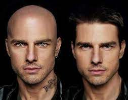 Tom cruise is confronted by mould of his own face on the project. How Can People Believe This Bald Tom Cruise Pic Impact Of Hair Loss Forum