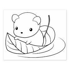 Along with mickey mouse, minnie mouse is a popular disney icon. Cute Little Mouse Floating On A Leaf Coloring Page Rubber Stamp Zazzle Com Animal Coloring Pages Cute Coloring Pages Leaf Coloring Page