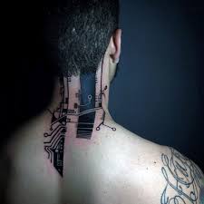 Circuit board temporary fake tattoo sticker (set of 2) handmade. 60 Circuit Board Tattoo Designs For Men Electronic Ink Ideas Neck Tattoo For Guys Neck Tattoo Tattoos For Guys
