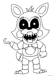 Fnaf foxy coloring page from five nights at freddy's category. Fnaf Coloring Pages Printable