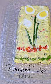 1) the key to making the best potato salad is to use starchy potatoes and let them get really soft, so they are partially mashed once mixed. Dressed Up Potato Salad