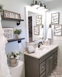 Similar Layout To Upstairs Bath Lighting Shelves Above Toilet Farmhouse Bathroom Decor Farmhouse Master Bathroom Bathroom Decor