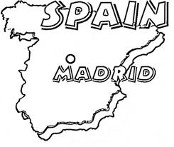 Madrid Spain Coloring Page Mapa De Espana Paginas Para Colorear Espana