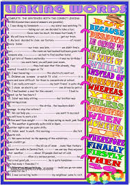 Linking Words Practice With Key Linking Words Word Practice Words