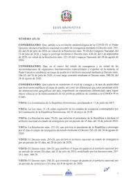 El toque de queda se levantará hasta nueva orden. Decreto Que Establece El Toque De Queda Por 25 Dias Cre Consejo De Residentes Espanoles Republica Dominicana Facebook