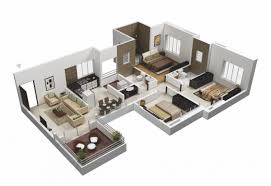 Denah rumah minialis 1 lantai ini juga bisa anda atur letak kamar tidurnya, dua kamar mana yang di posisikan sejajar pada bagian kiri dan kanan. 72 Denah Rumah Minimalis 3 Kamar Tidur 3d Terbaru 2021 Dyp Im