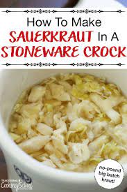 Regardless of the type of crock, the process of making sauerkraut is the same. Homemade Sauerkraut In A Stoneware Crock Free Video Print Recipe