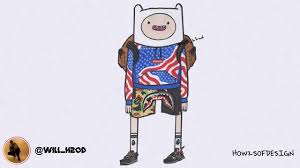 How To Draw Hypebeast Adventure Time Finn Hypebeast Sneaker Art Cool Drawings