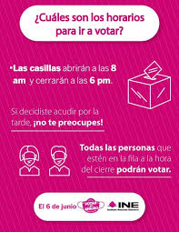 Check spelling or type a new query. Inemexico On Twitter El 6 De Junio Las Casillas Abren A Partir De Las 8 De La Manana Y Cierran Hasta Las 6 De La Tarde Todas Las Personas Que Esten