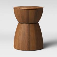 Every sofa's favourite sidekick, end tables display decor, hold tv remotes and beverages, and round out seating ensembles in style. Prisma Round Natural Wood Turned Drum Accent Table Brown Project 62 Target