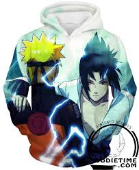 Naruto And Sasuke Hoodie 3d Pullover Clothing Naruto Hoodies Naruto Shirts Anime Anime Hoodie