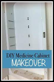 I was not about to attempt to pull out the entire medicine cabinet out of the wall since i did not want to make the project bigger than necessary, so i moved everything out of area and sanded down the metal shelf with sandpaper. Medicine Cabinet Makeover Organized Island