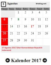 Kegiatan pembelajaran untuk tahun pelajaran 2017/2018 dimulai tanggal 17 juli 2017; Daftar Hari Libur Dan Cuti Bersama Tahun 2017 Khsblog D