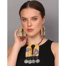 KHOJ.CITY Jewellery Ada Urban Naari Bohemian Yellow Handmade (Necklace set)  HP-NP- for Girls & Women