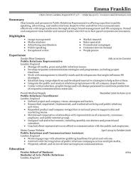 Best Public Relations Resume Example Livecareer