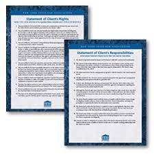 Statement Of Client S Rights Responsibilities Laminated New York State Bar Association
