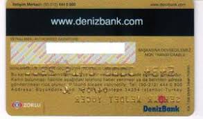 Is a large private bank in turkey. Bankkarte Deniz Bank Denizbank Turkei Col Tr Mc 0093
