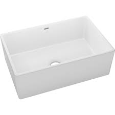 White kitchen sink materials reviews on crepe ease ingredients. Elkay Fireclay 29 7 8 X 19 3 4 X 10 1 16 Single Bowl Farmhouse Sink White Walmart Com Walmart Com